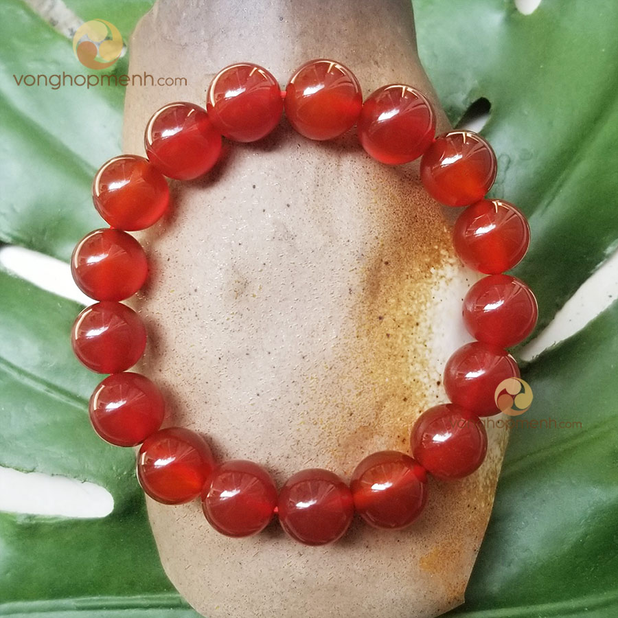 vong-tay-da-ma-nao-do-12-ly-1 Vòng Tay Đá Mã Não (Agate) Đỏ 12 ly