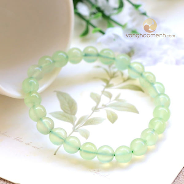 Vòng Tay Đá Thạch Anh Xanh Lá Cây 6 ly