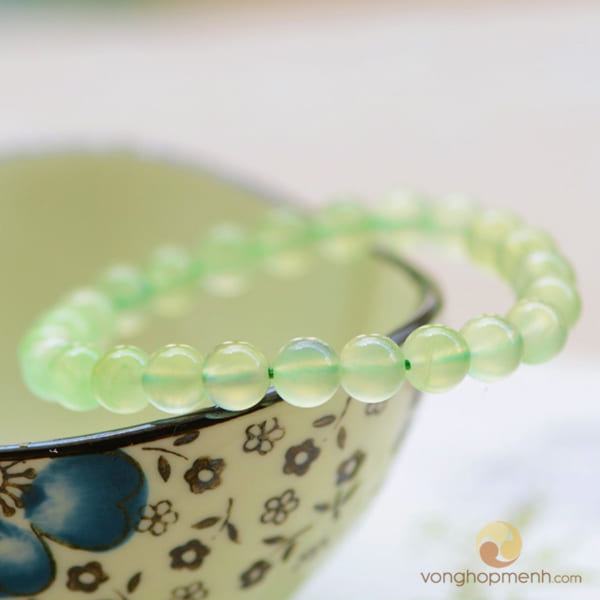 Vòng Tay Thạch Anh Xanh Lá Cây 8 ly