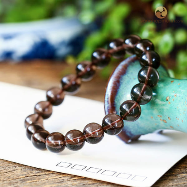 Vòng Tay Đá Thạch Anh Khói 10 ly - vòng phong thủy