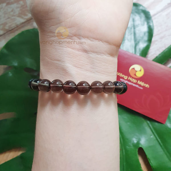 Vòng đá Thạch Anh Khói 8 Ly - vòng tay phong thủy