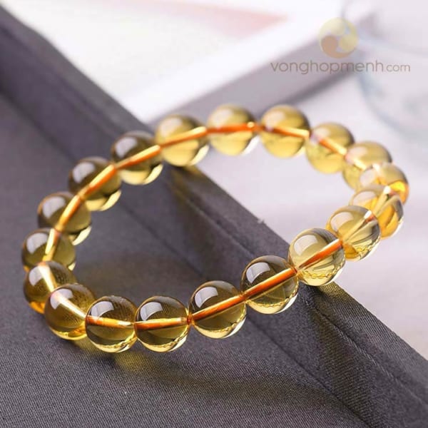 Vong thach anh vang Citrine 10 ly vong phong thuy